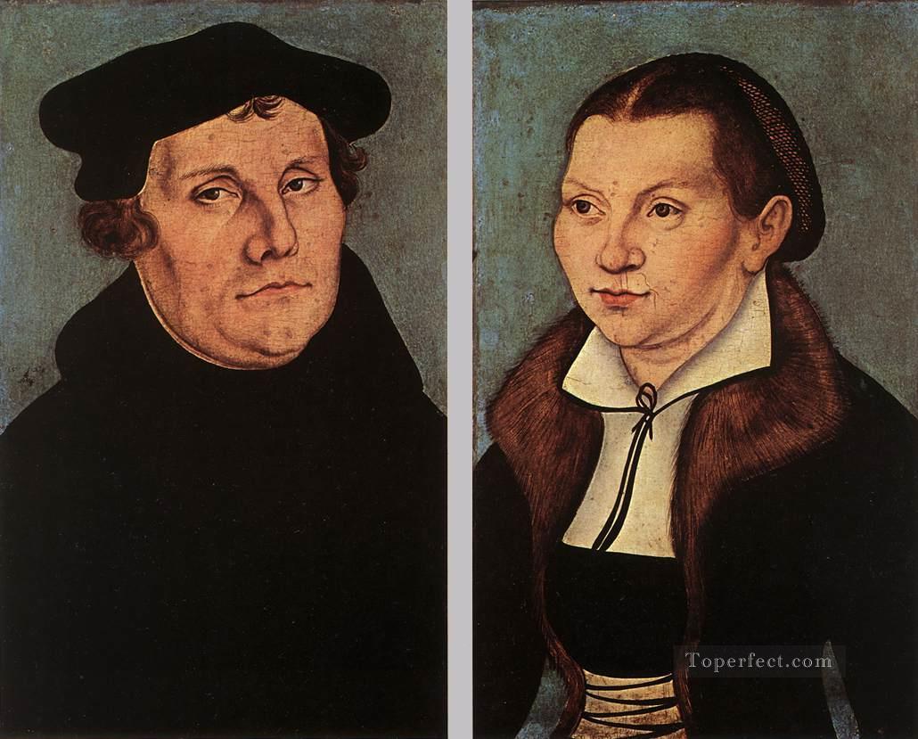 マルティン・ルターとエカチェリーナ・ボアの肖像 ルネサンス ルーカス・クラナッハ長老油絵